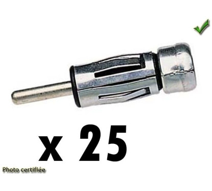 ADAPTATEUR D ANTENNE DIN MALE ISO FEMELLE PACK DE 25 VRAC
