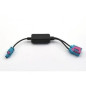 ADAPTATEUR D ANTENNE DOUBLE FAKRA FEMELLE VERS SIMPLE FAKRA MALE AUDI 2008- ADAPTATEUR D ANTENNE DOUBLE FAKRA FEMELLE VERS SIMPLE FAKRA MALE AUDI 2008-