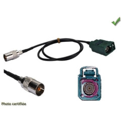ADAPTATEUR D ANTENNE FAKRA FEMELLE PRISE TV FEMELLE