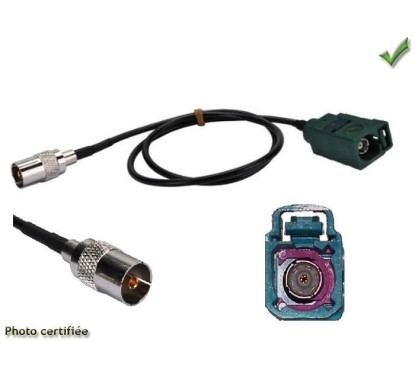 ADAPTATEUR D ANTENNE FAKRA FEMELLE PRISE TV FEMELLE