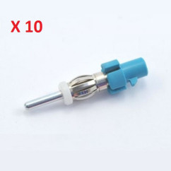 ADAPTATEUR D ANTENNE FAKRA MALE DIN MALE PSA VAG BMW GM RENAULT MERCEDES BLISTER (PRIX PAR 10 PIECES MINIMUM)