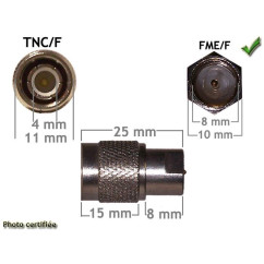 ADAPTATEUR D ANTENNE GSM FME/F - TNC/F (PACK DE 5)