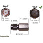 ADAPTATEUR D ANTENNE GSM/GPS FME/F - SMA/F (UNITE)