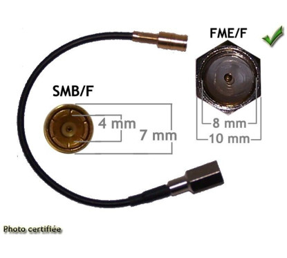 ADAPTATEUR D ANTENNE GSM/GPS FME/F - SMB/F