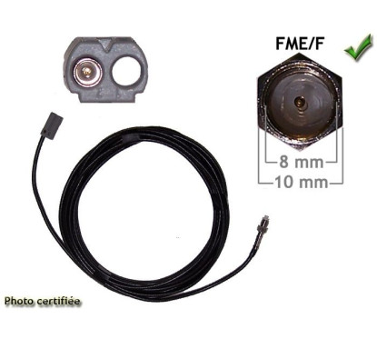 ADAPTATEUR D ANTENNE GSM/GPS FME/M - FAKRA DOUBLE/M POUR OPEL LONG 6M