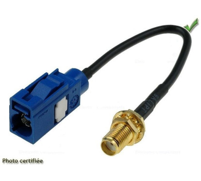 ADAPTATEUR D ANTENNE GSM/GPS SMA/F - FAKRA/F BLEU
