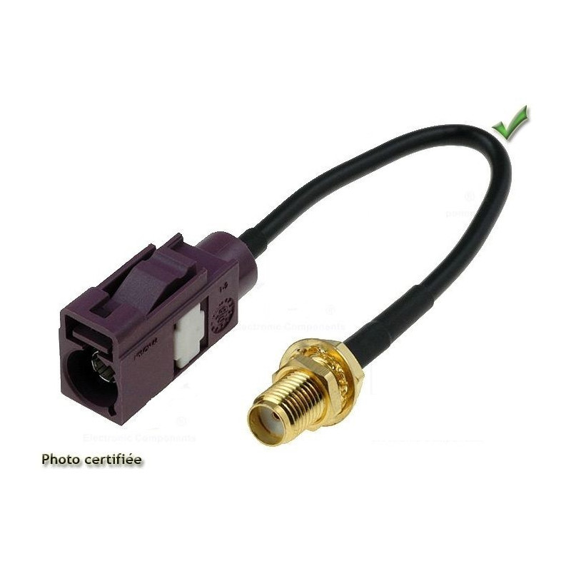 ADAPTATEUR D ANTENNE GSM/GPS SMA/F - FAKRA/F VIOLET