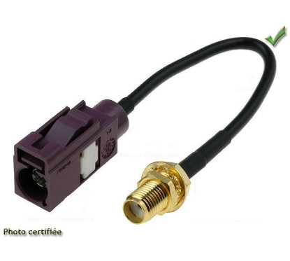 ADAPTATEUR D ANTENNE GSM/GPS SMA/F - FAKRA/F VIOLET