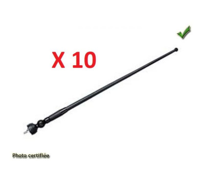 ANTENNE AILE OU DE TOIT UNIVERSELLE CAOUTCHOUC NOIRE AVEC UN CABLE (PRIX PAR 10 PIECES MINIMUM)