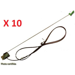 ANTENNE GOUTTIERE CHROMEE 1 BRIN (PRIX PAR 10 PIECES MINIMUM)