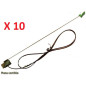 ANTENNE GOUTTIERE CHROMEE 1 BRIN (PRIX PAR 10 PIECES MINIMUM)