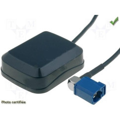 ANTENNE GPS MINI ADHESIVE 3.5M RG174 FAKRA BLEU FEMELLE