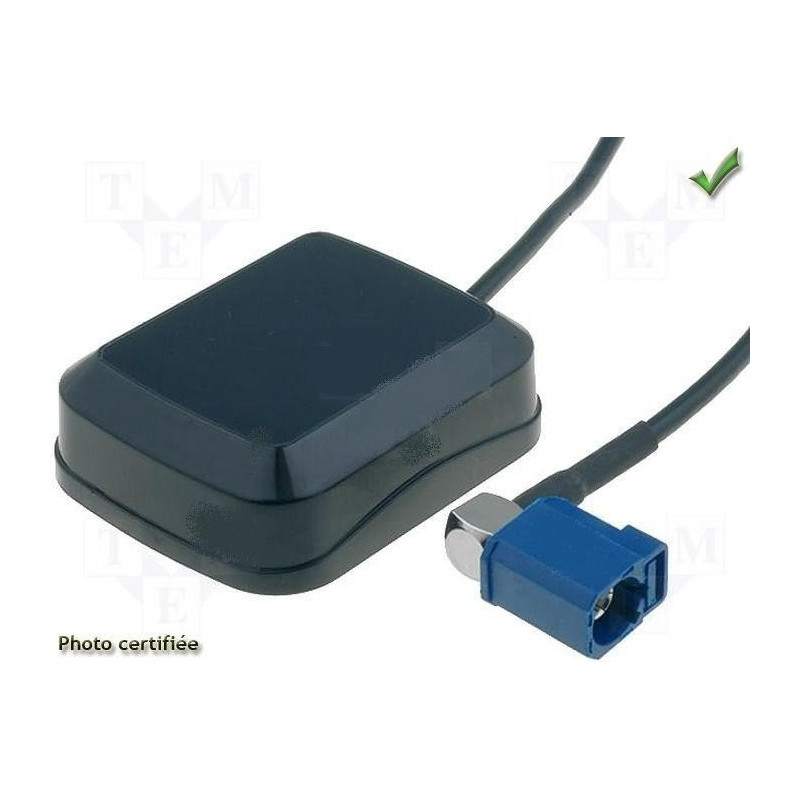 ANTENNE GPS MINI ADHESIVE 3.5M RG174 FAKRA BLEU FEMELLE