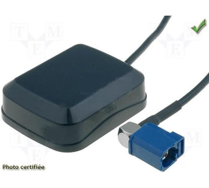 ANTENNE GPS MINI ADHESIVE 3.5M RG174 FAKRA BLEU FEMELLE