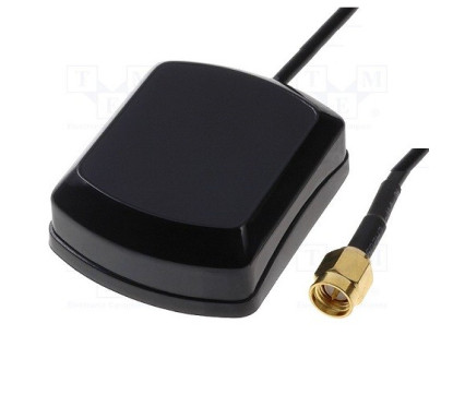 ANTENNE GPS MINI MAGNETIQUE 5M RG174 SMA FEMELLE