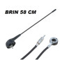 ANTENNE TOIT FIBRE BRINS NOIR 58 CM AVEC CABLE