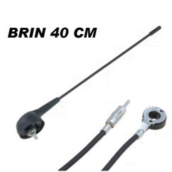 ANTENNE TOIT UNIVERSELLE BRINS NOIR 40 CM AVEC CABLE