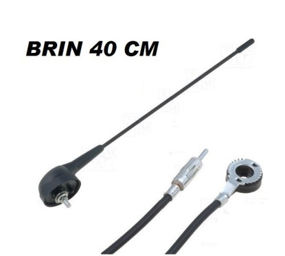 ANTENNE TOIT UNIVERSELLE BRINS NOIR 40 CM AVEC CABLE