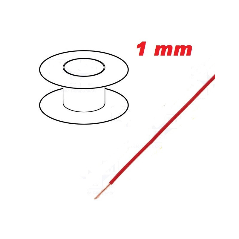 BOBINE DE FIL ELECTRIQUE 1MM2 100M ROUGE