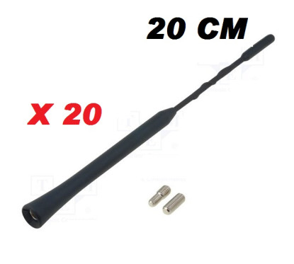 BRIN ANTENNE AUTORADIO 20CM STYLE 16S COURTE DIAMETRE 5MM OU 6MM (PRIX PAR 20 PIECES MINIMUM)