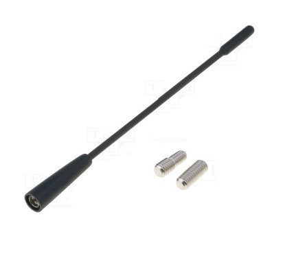 BRIN ANTENNE AUTORADIO 39CM ADAPT FEMELLE 6MM  MALE 5MM ET 6 MM