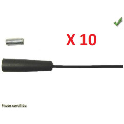 BRIN ANTENNE AUTORADIO 39CM FEM 6MM ADAPT MALE 5MM ET 6 MM (PRIX PAR 10 PIECES MINIMUM)