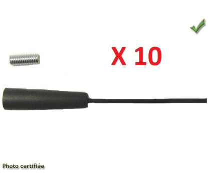 BRIN ANTENNE AUTORADIO 39CM FEM 6MM ADAPT MALE 5MM ET 6 MM (PRIX PAR 10 PIECES MINIMUM)
