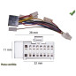 CABLE SPECIFIQUE AUTORADIO ISO PANASONIC 16PINS 22X11MM CQC CQRD CQDFX CQMX