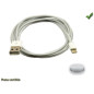 CABLE USB MALE - PRISE APPLE IPOD IPHONE 5 IPAD3 USB 1000MA MAX