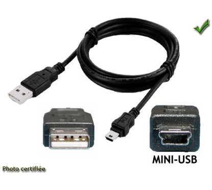 CABLE USB MALE - PRISE MINI USB MALE