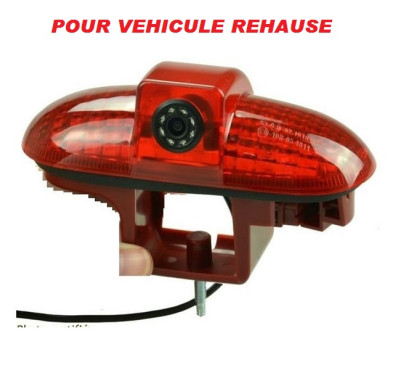 CAMERA DE RECUL INTEGREE DANS 3E FEU DE STOP OPEL VIVARO 2010- NTSC POUR VEHICULE REHAUSSE