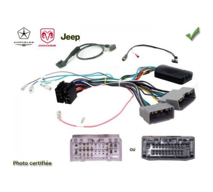 CDE AU VOLANT  POUR JEEP COMPASS 2005-2010 AVEC EVIC U-CONNECT