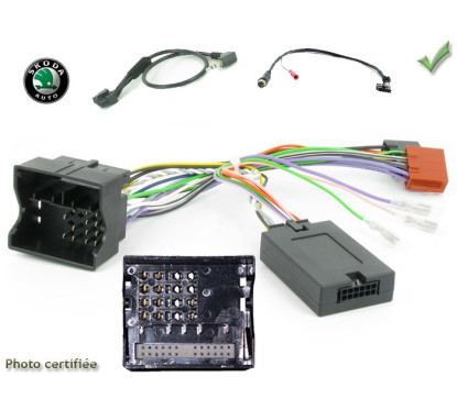 CDE AU VOLANT CLARION POUR SKODA FABIA 2007- OCTAVIA 2004- FAKRA