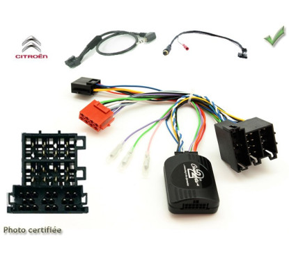 CDE AU VOLANT KENWOOD POUR CITROEN 2007- AUTORADIO AVEC 8 BOUTONS VOLANT ISO