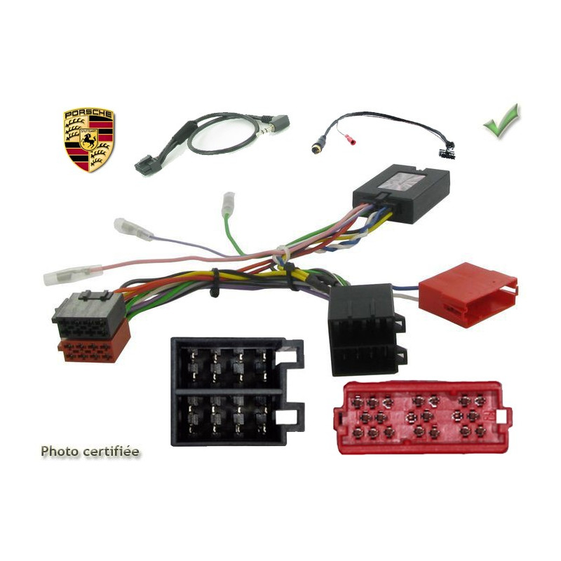 CDE AU VOLANT PARROT POUR PORSCHE CAYENNE 2002-2008 CONNECTEUR ISO MINI-ISO CDE AU VOLANT PARROT POUR PORSCHE CAYENNE 2002-2008 CONNECTEUR ISO MINI-ISO