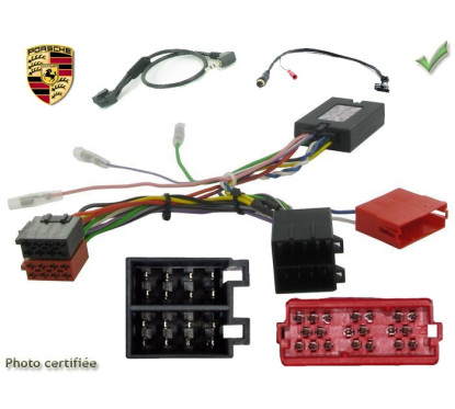 CDE AU VOLANT PARROT POUR PORSCHE CAYENNE 2002-2008 CONNECTEUR ISO MINI-ISO