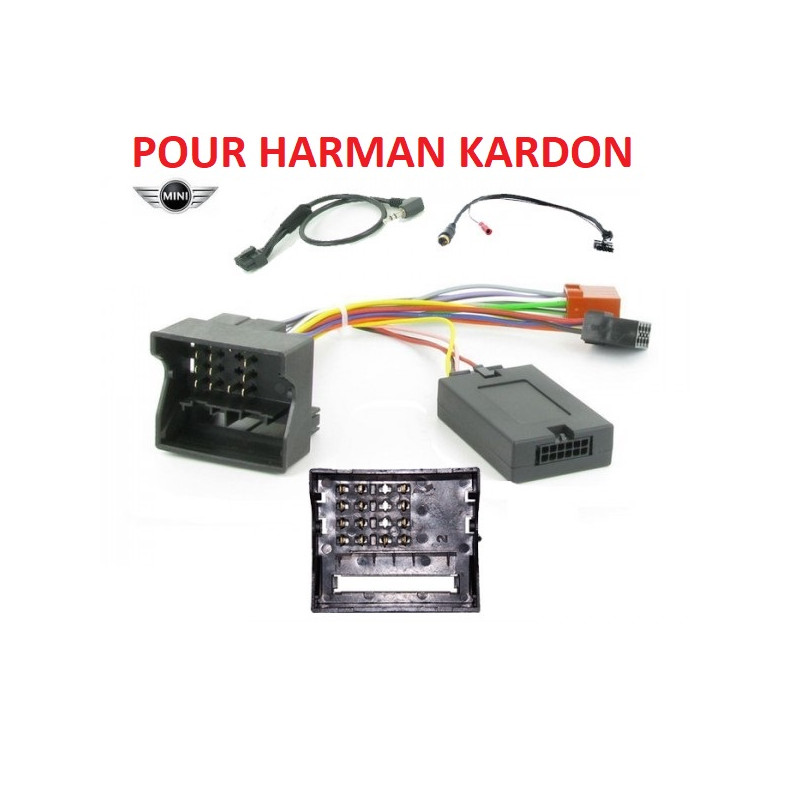 CDE AU VOLANT PIONEER POUR MINI ONE 2001-2006 AVEC AMPLI HK (HARMAN KARDON)