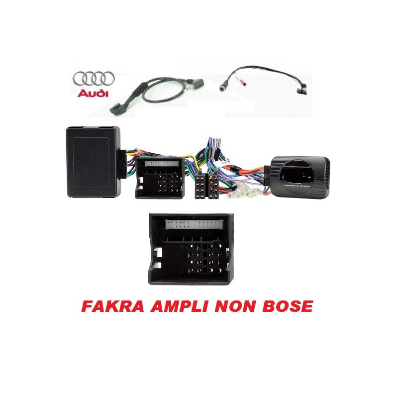 CDE AU VOLANT POUR AUDI A4 2001-2013 - FAKRA AMPLI NON BOSE CDE AU VOLANT POUR AUDI A4 2001-2013 - FAKRA AMPLI NON BOSE