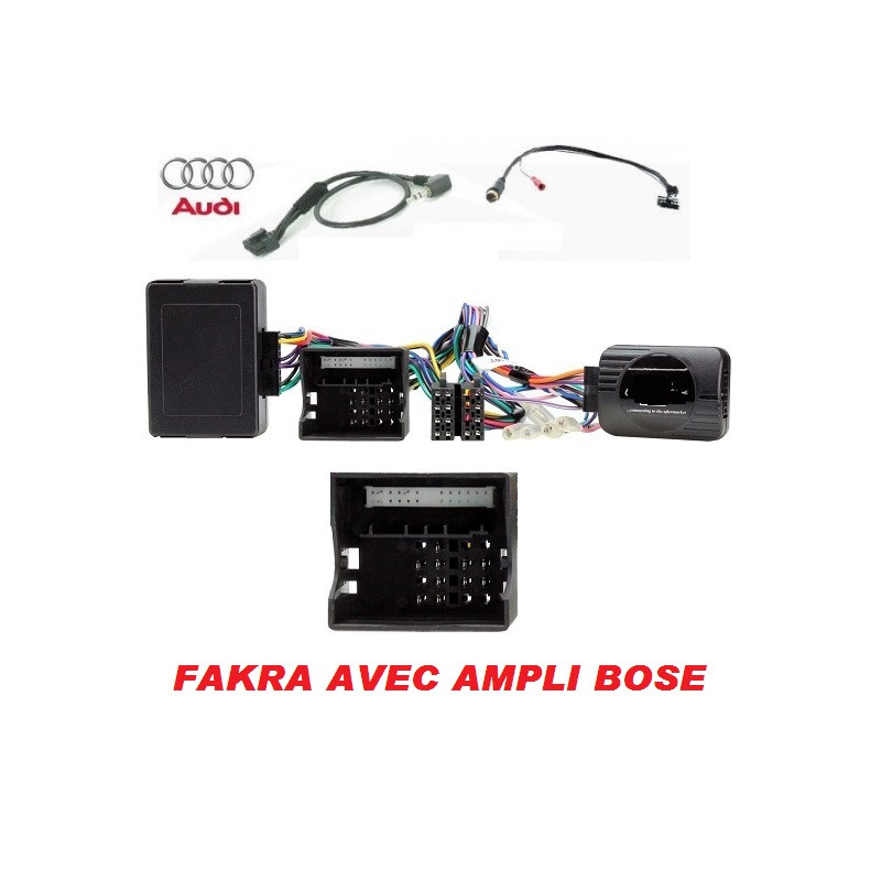 CDE AU VOLANT POUR AUDI A4 2001-2013 - FAKRA AVEC AMPLI BOSE CDE AU VOLANT POUR AUDI A4 2001-2013 - FAKRA AVEC AMPLI BOSE