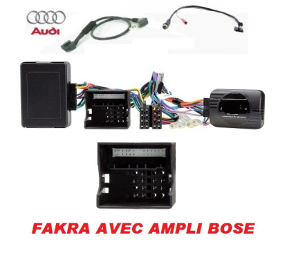CDE AU VOLANT POUR AUDI A4 2001-2013 - FAKRA AVEC AMPLI BOSE