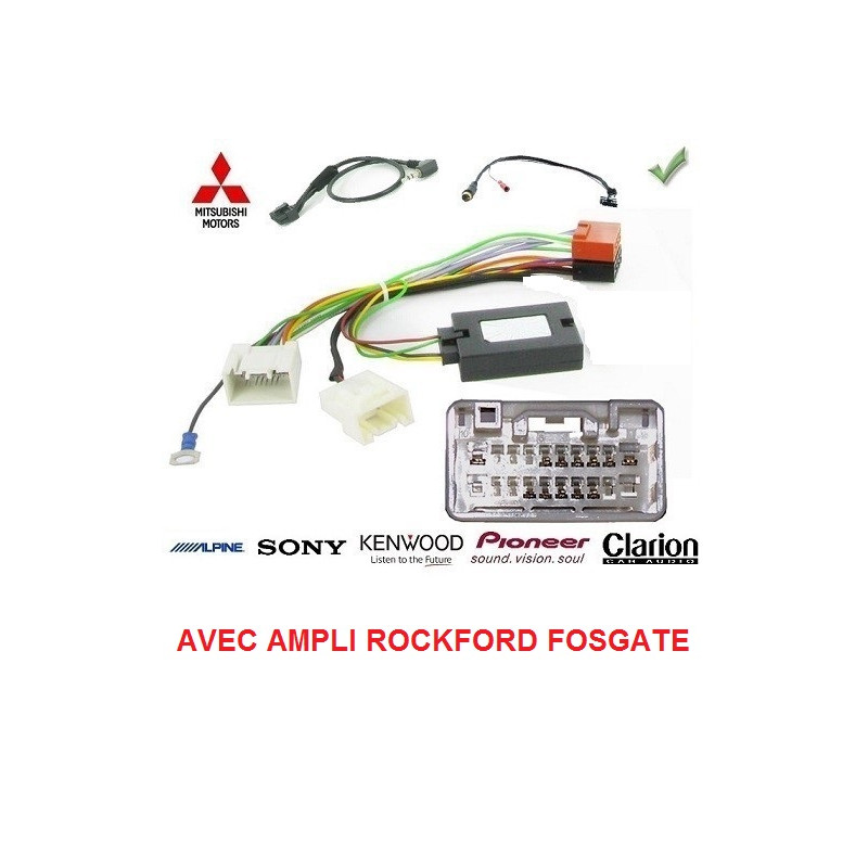CDE AU VOLANT POUR CITROEN C-CROSSER 2007-2013 AVEC AMPLI ROCKFORD SANS NAV ORIGINE CDE AU VOLANT POUR CITROEN C-CROSSER 2007-2013 AVEC AMPLI ROCKFORD SANS NAV ORIGINE