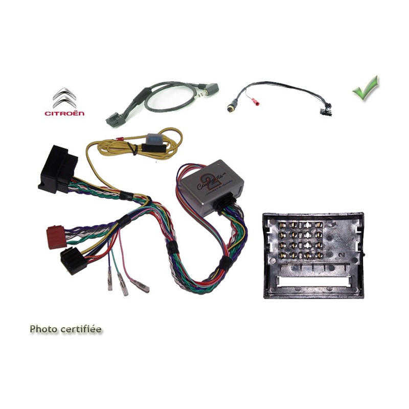 CDE AU VOLANT POUR CITROEN DS3 2009-2017 - POUR FAKRA AVEC RADARS RECUL CDE AU VOLANT POUR CITROEN DS3 2009-2017 - POUR FAKRA AVEC RADARS RECUL