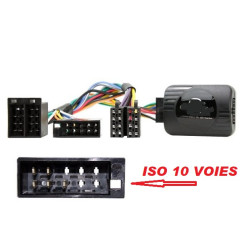 CDE AU VOLANT POUR CITROEN XANTIA 1993-1998 5 FONCTIONS ISO 10 VOIES 5 FILS
