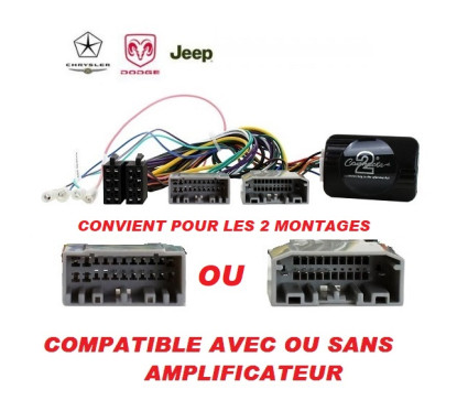 CDE AU VOLANT POUR DODGE CALIBER 2006-2015 SAUF EVIC U-CONNECT