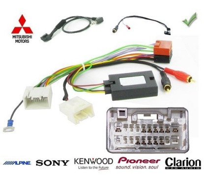 CDE AU VOLANT POUR MITSUBISHI ASX 2015-2017 AVEC AMPLI ROCKFORD FOSGATE