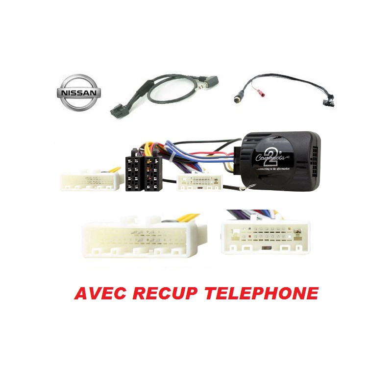CDE AU VOLANT POUR NISSAN MICRA 2010-2017 - AVEC RECUP TELEPHONE CDE AU VOLANT POUR NISSAN MICRA 2010-2017 - AVEC RECUP TELEPHONE