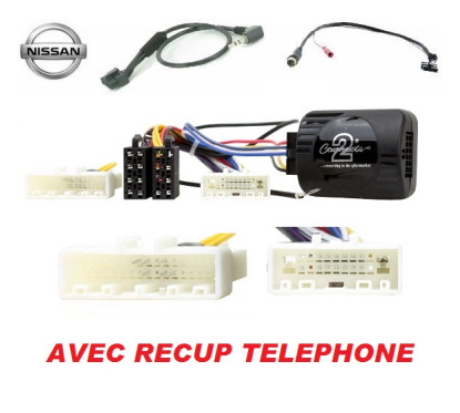 CDE AU VOLANT POUR NISSAN MICRA 2010-2017 - AVEC RECUP TELEPHONE