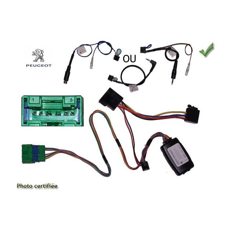CDE AU VOLANT POUR PEUGEOT 206 1999-2000 AVEC VERT 6 VOIES 4 FONCTIONS CDE AU VOLANT POUR PEUGEOT 206 1999-2000 AVEC VERT 6 VOIES 4 FONCTIONS