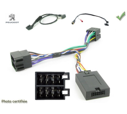 CDE AU VOLANT POUR PEUGEOT 206+ POUR ISO RD3