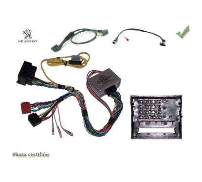 CDE AU VOLANT POUR PEUGEOT 207 2006-2012 FAKRA - FAKRA AVEC RADARS RECUL